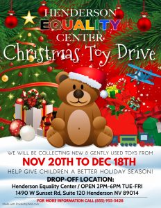 Xmas Toy Drive Pick Up @ Henderson Equality Center