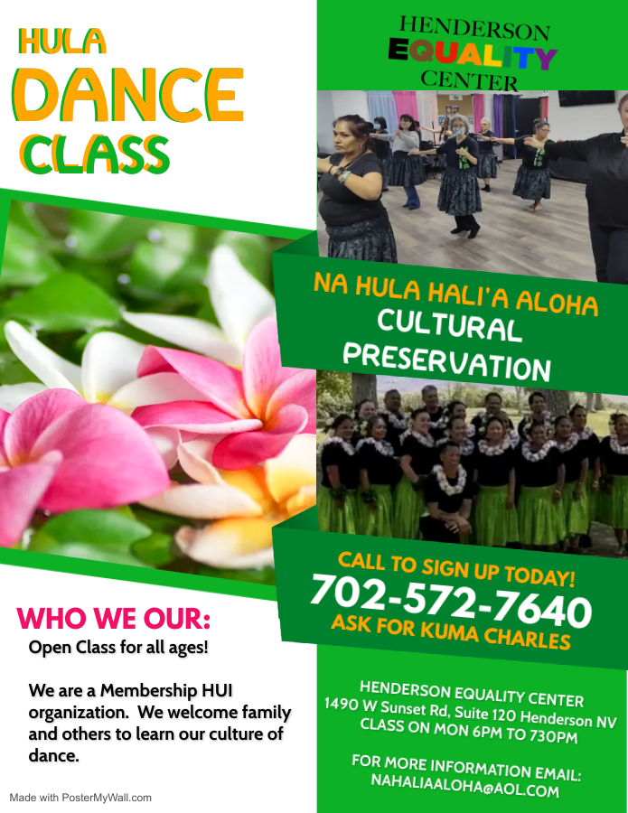 Na Hula Hali'A Aloha Dance Class - Henderson Equality Center