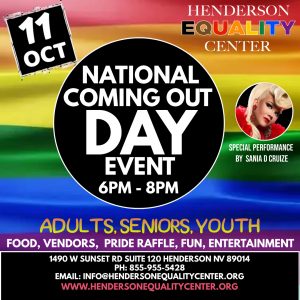 National Coming Out Day @ Henderson Equality Cetner