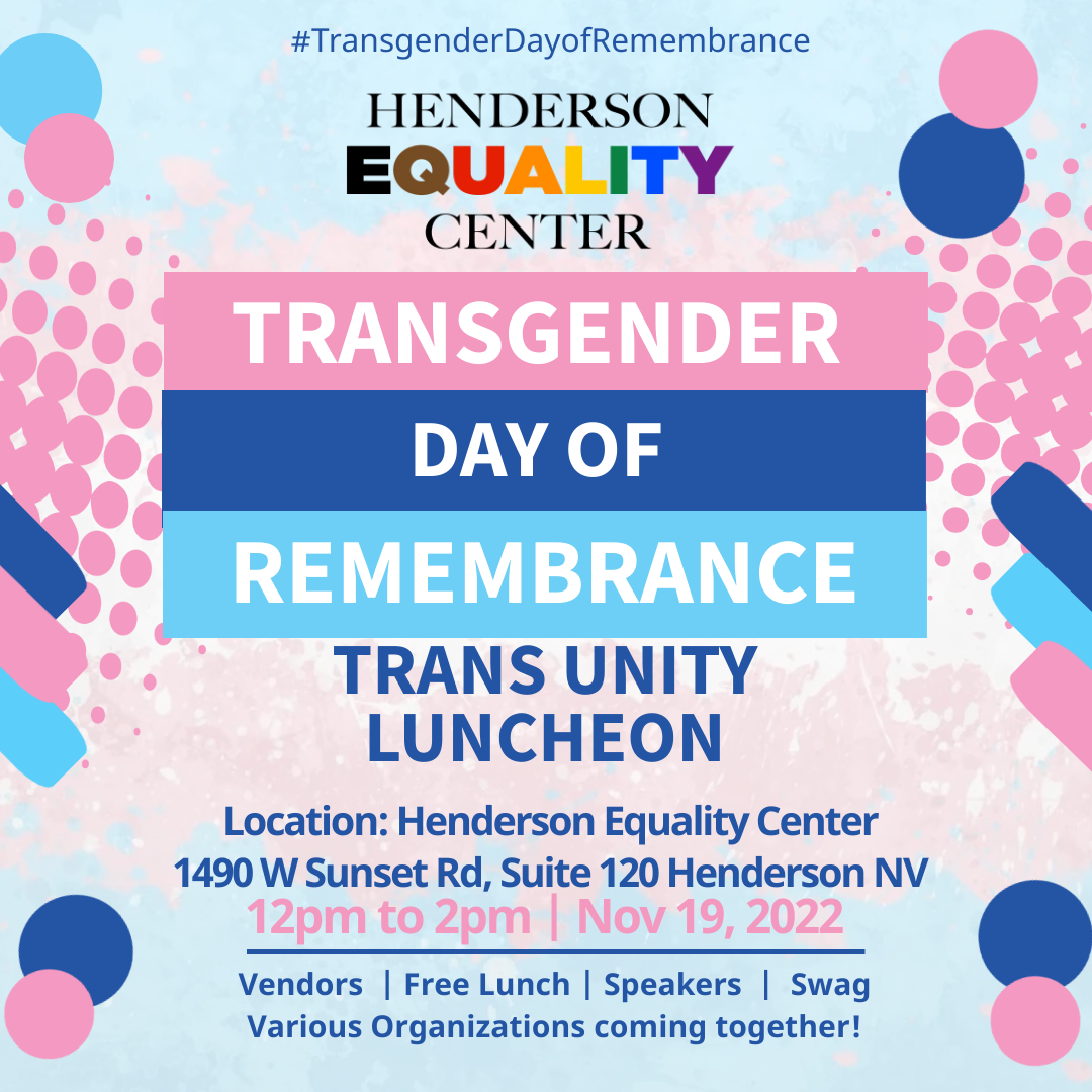 Transgender Day of Remembrance Luncheon - Henderson Equality Center
