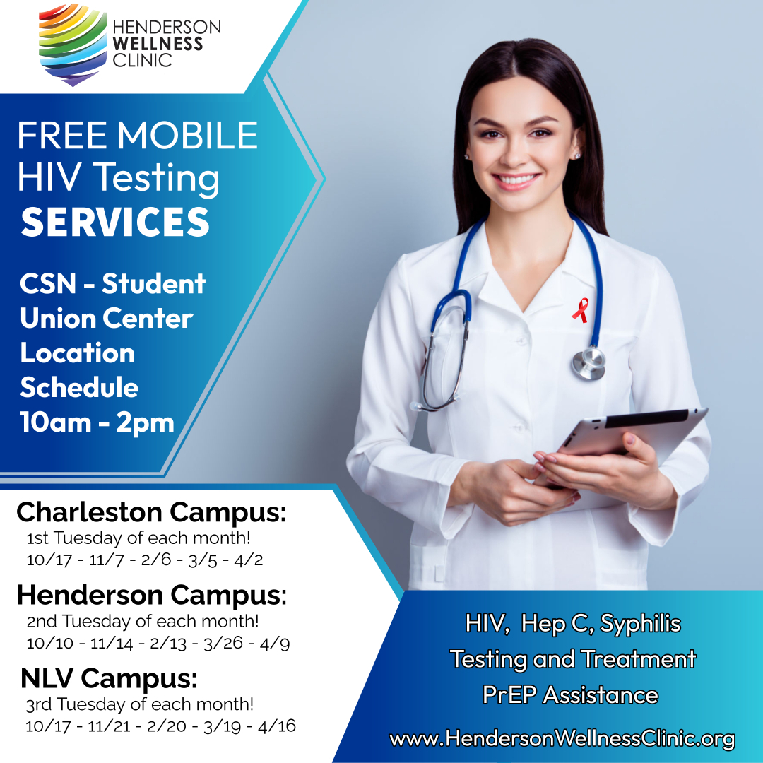 HIV Testing at CSN Student Union Center - Henderson Wellness Clinic