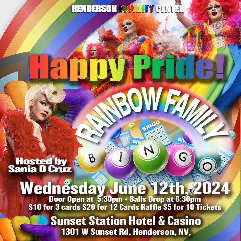 Henderson Equality Center - Pride Family Bingo